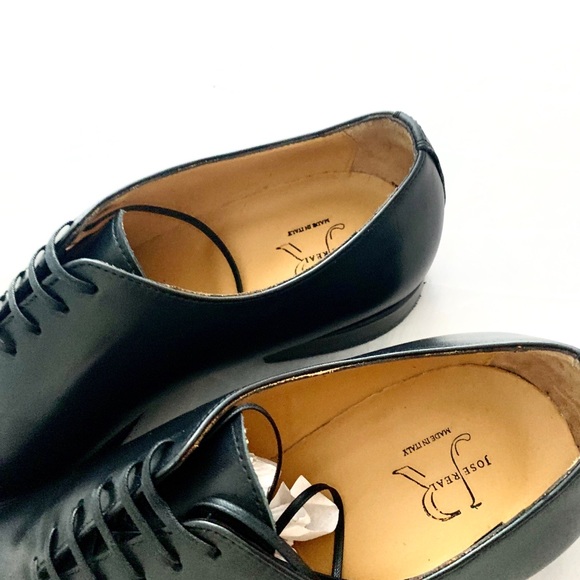 Handcrafted Italy Jose Real  Crust Nero Brogues 10.5 Wingtips Black - Picture 10 of 15